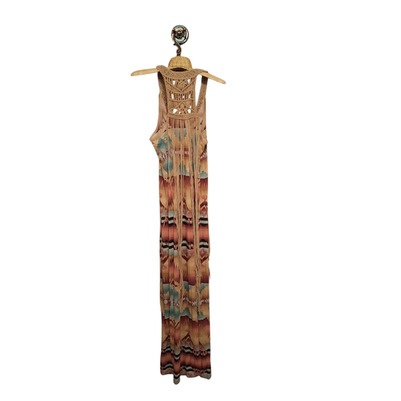Ralph Lauren Denim & Supply Co RARE Fringed Boho Hippie Maxi Dress Ladies MEDIUM - Picture 3 of 5